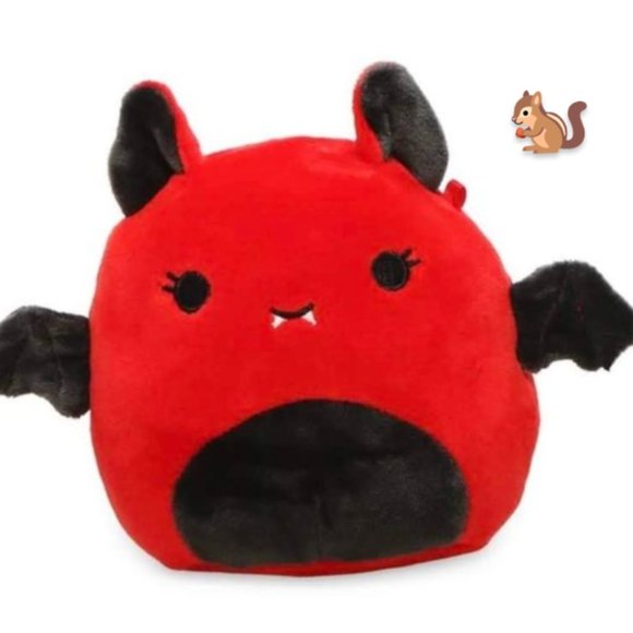 Squishmallows Other - Squishmallow 8" Buffy the Red Bat Halloween Squad 2020 very rare! Bottom tags.